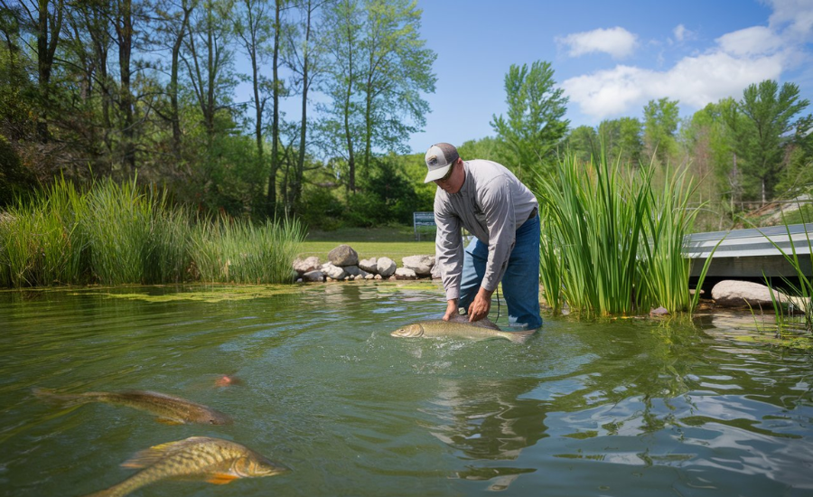 how many fish for 7400 gallons of water