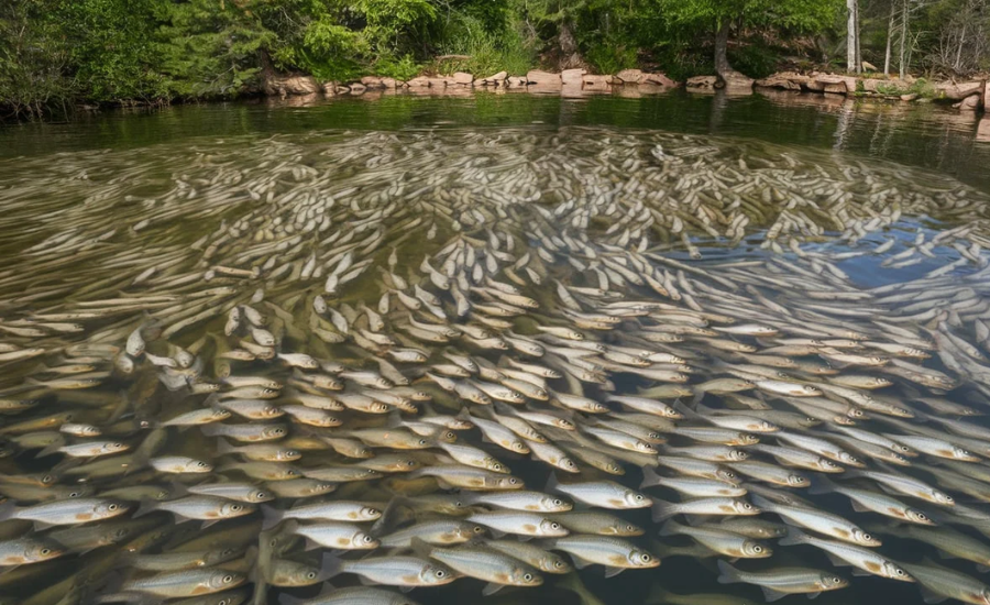 how many fish for 7400 gallons of water